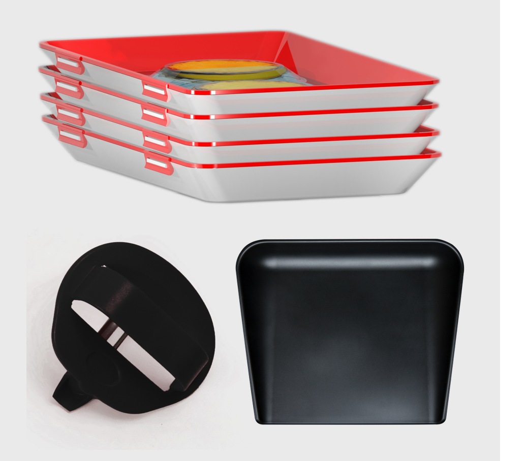 Bundle offer #2: 4 pieces of CleverTrays, high-edged cutting board and an ergonomic peeler.